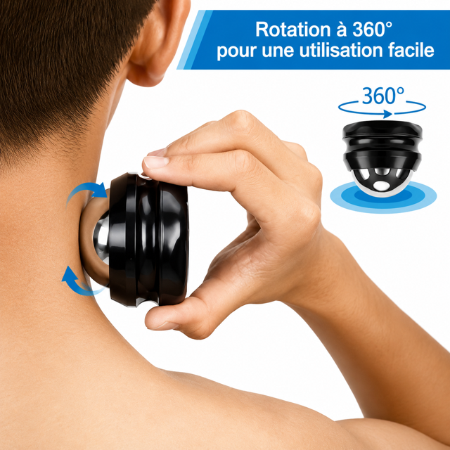 Lot de 2 Mini Masseurs Manuels Rotatifs 360° – Massage Musculaire
