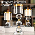 Lot de 3 Bougeoirs en Cristal Doré Décoratifs