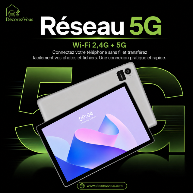 Tablette Android 16 10,1" 12 Go RAM + 128 Go – WiFi 5G