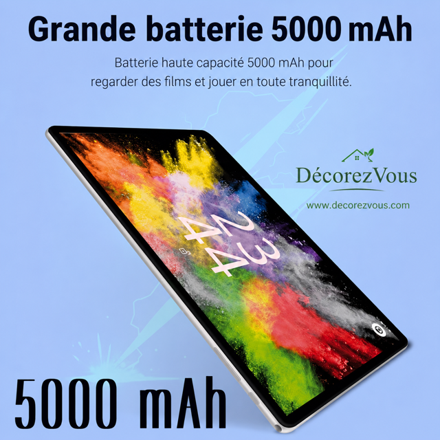Tablette Android 16 10,1" 12 Go RAM + 128 Go – WiFi 5G