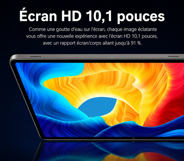 Tablette Android 16 10,1" 12 Go RAM + 128 Go – WiFi 5G