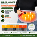 Ceinture Menstruelle Anti-Douleur Chauffante Rechargeable 2-en-1 avec 3 Niveaux de Chaleur