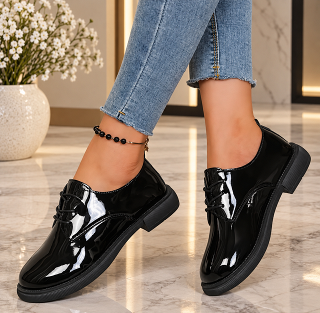 Derbies Coline Femme Vernis Style Chic et Élégant