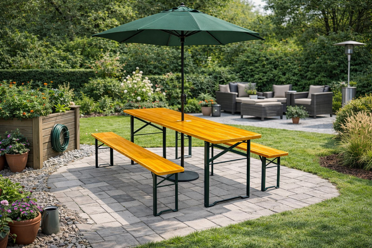 Garden Fest -Table jardin avec bancs