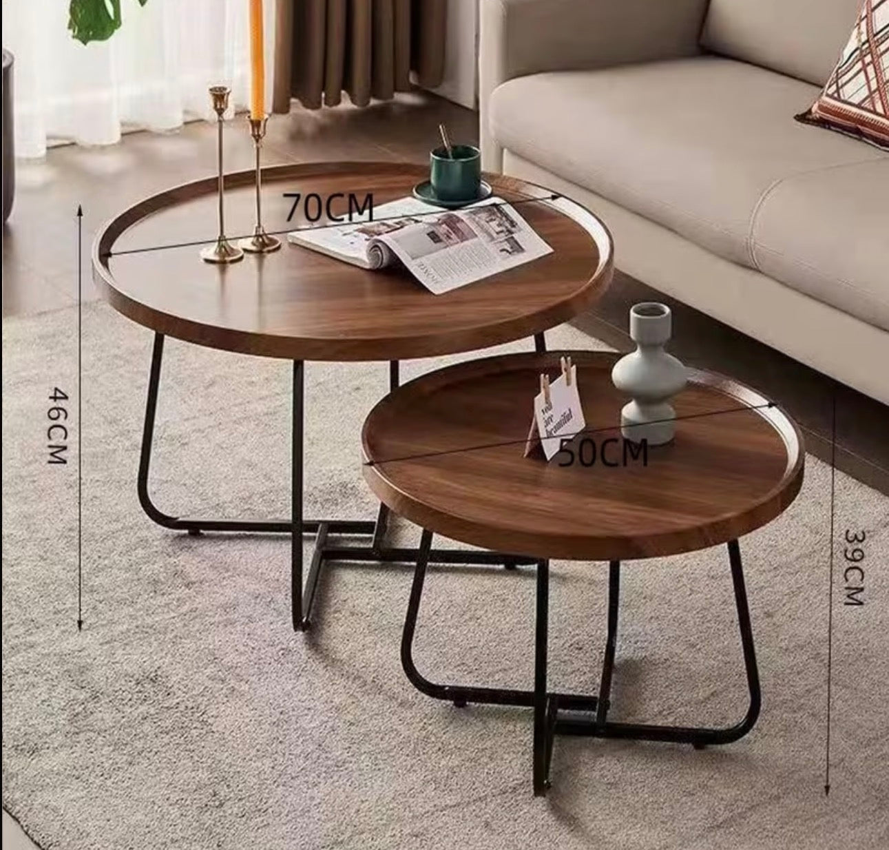 Tables Basses Rosalie Bois & Métal