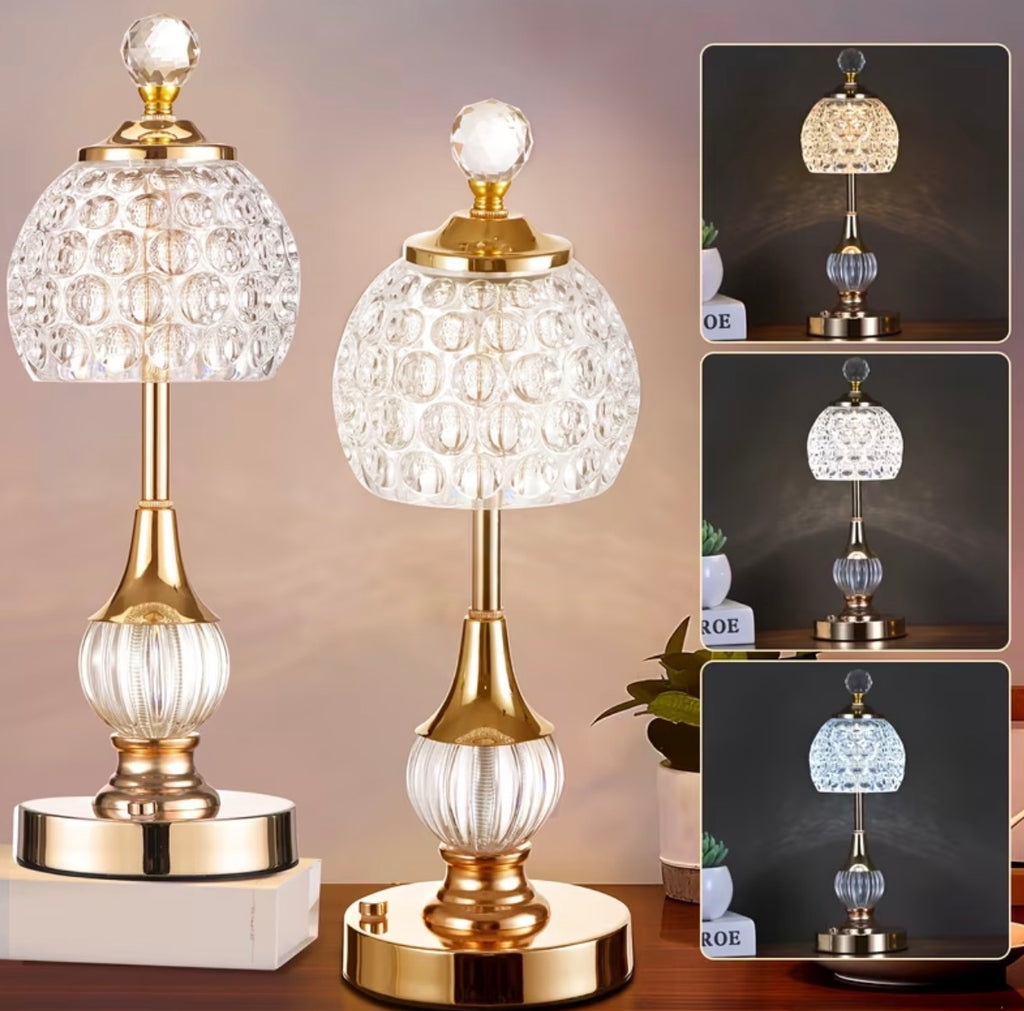Lampe LED Cristal Rechargeable Sans Fil Design Luxe