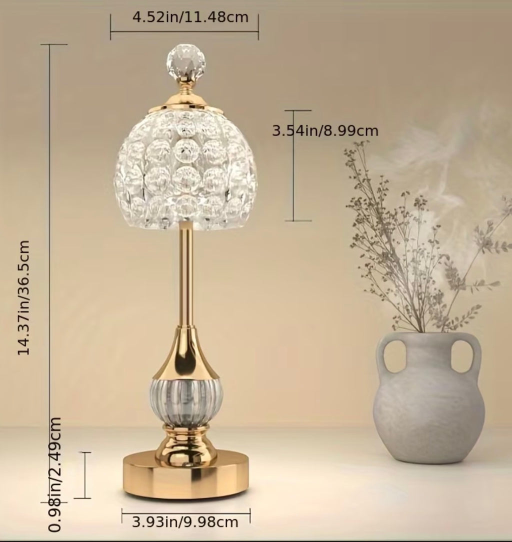 Lampe LED Cristal Rechargeable Sans Fil Design Luxe