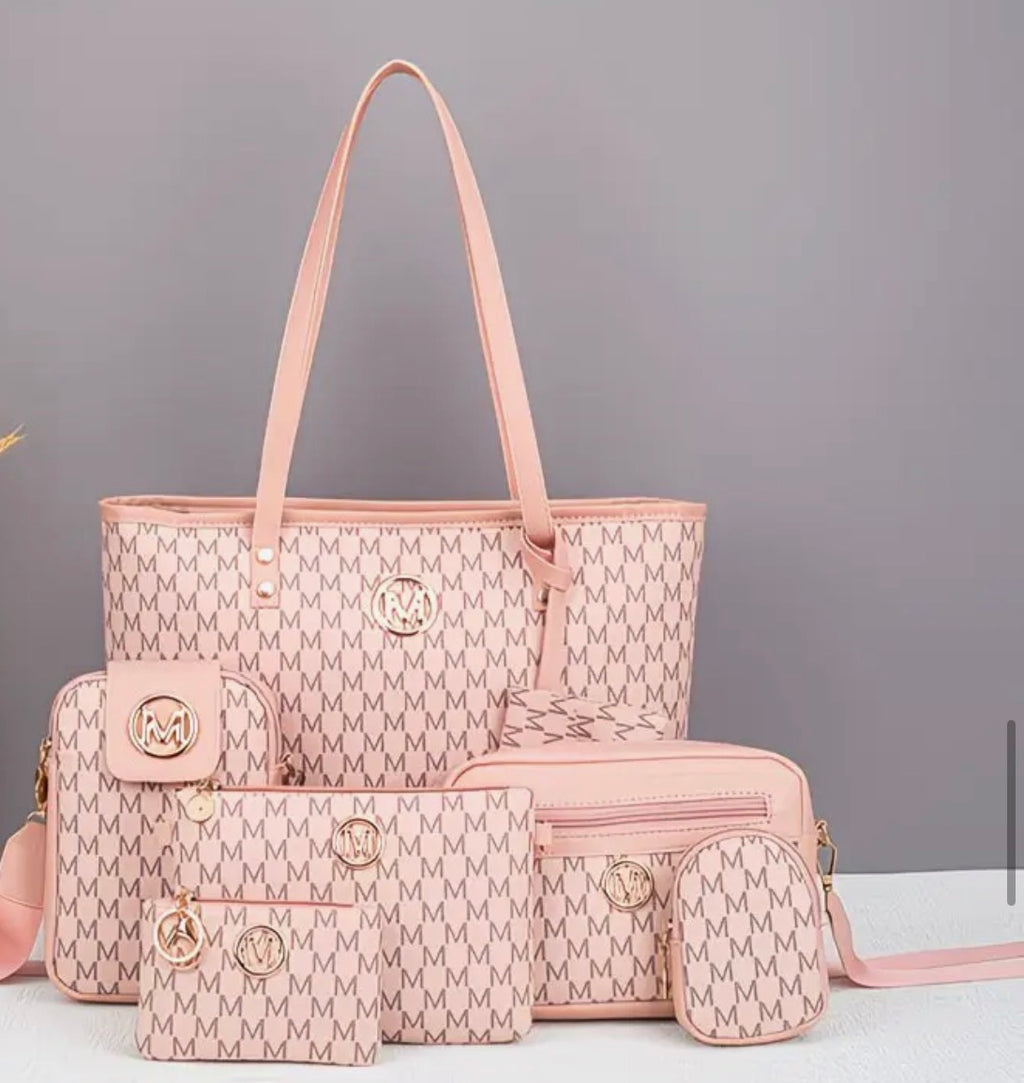 Ensemble 7 Pièces Sacs Femme avec Cabas et Pochettes