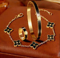 Ensemble 3 Bijoux Femme Dorés Bague et Bracelets