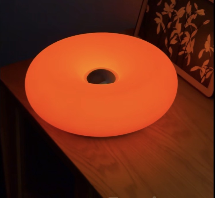 Lampe beignet orange