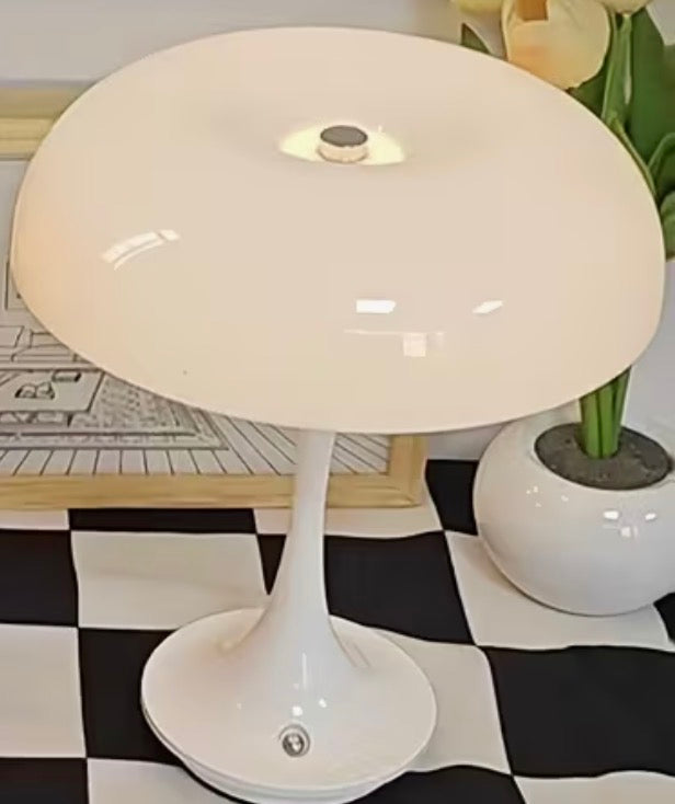 Lampe champignon blanche