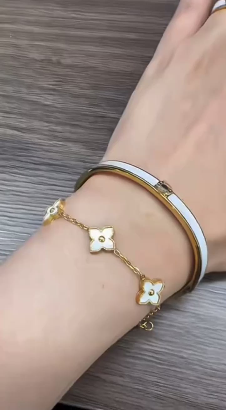Ensemble 3 Bijoux Femme Dorés Bague et Bracelets