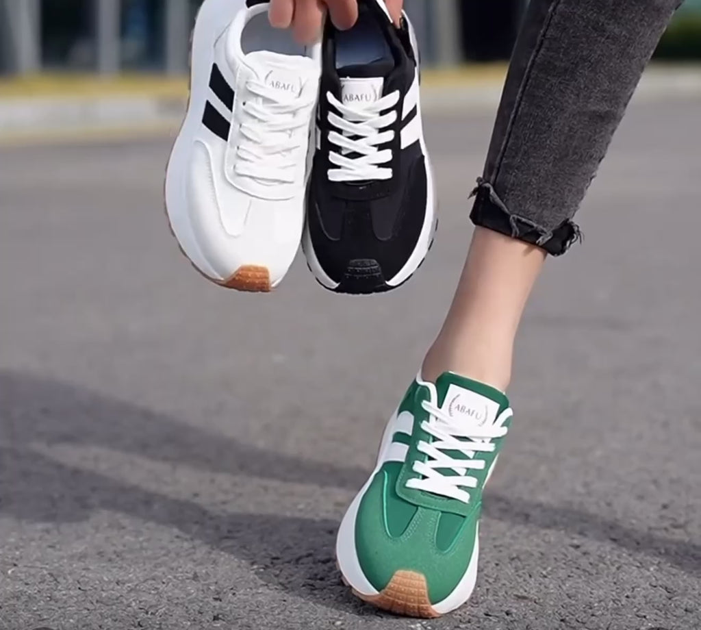 Baskets Femme ÉLÉA – Semelle Épaisse et Style Sport Chic