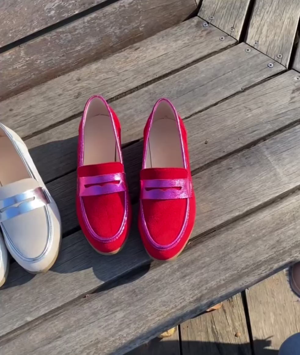 Mocassins Femme Élégants à Petit Talon Jeanne